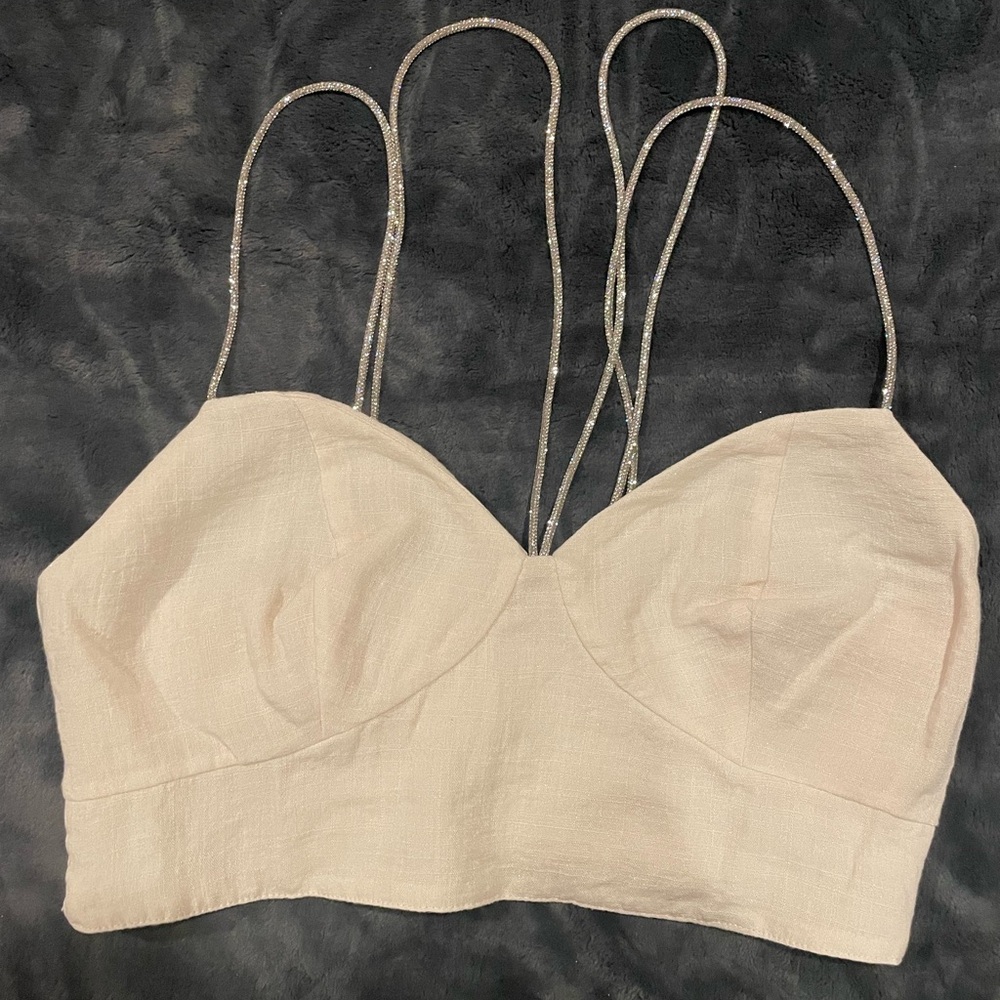 H&M crop top with sparkling detailing